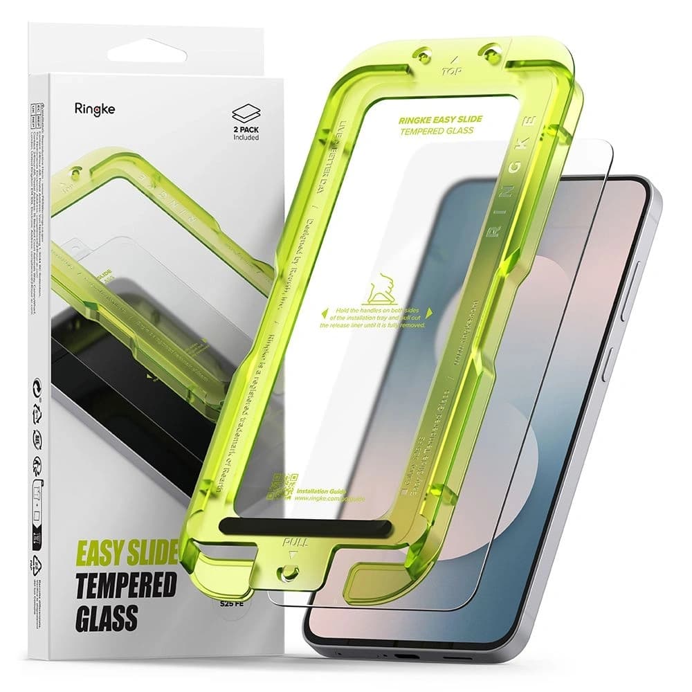 Ringke Easy Slide Samsung Galaxy S25 FE Clear [2 PACK] - 1