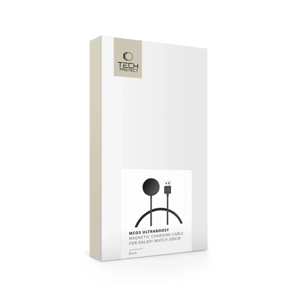 Tech-Protect MC03 Ultraboost Magnetic Charging USB-A Cable 100cm Samsung Galaxy Watch Black - 4