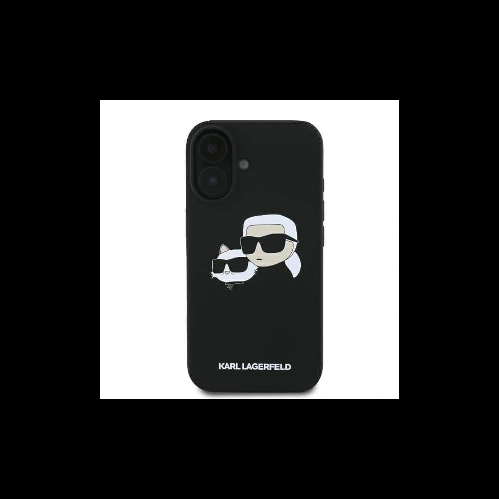 Karl Lagerfeld Apple iPhone 16 hardcase Silicone Double Heads Print MagSafe black - 3