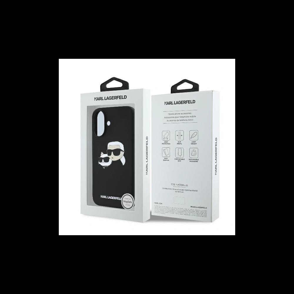 Karl Lagerfeld Apple iPhone 16 hardcase Silicone Double Heads Print MagSafe black - 8