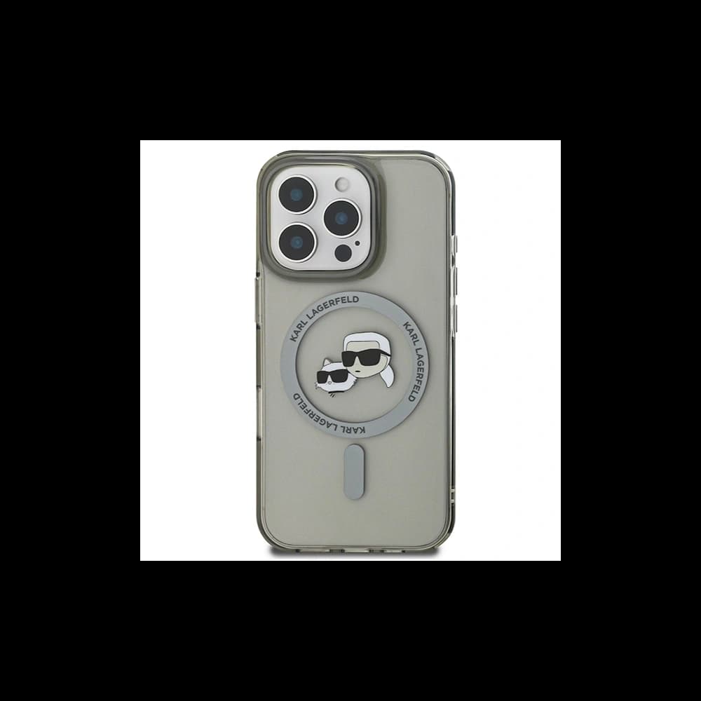 Karl Lagerfeld Apple iPhone 16 Pro Max hardcase IML Metal Karl&Choupette Head MagSafe black - 3