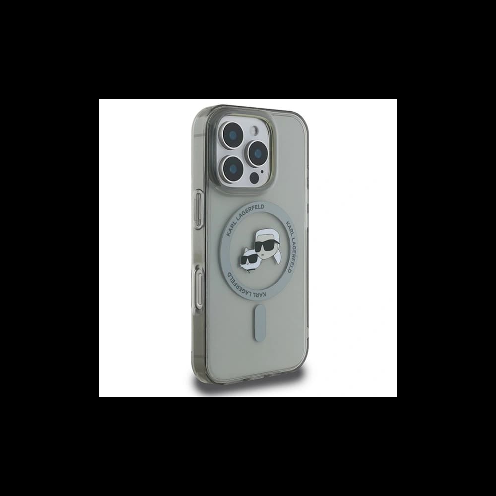 Karl Lagerfeld Apple iPhone 16 Pro Max hardcase IML Metal Karl&Choupette Head MagSafe black - 4