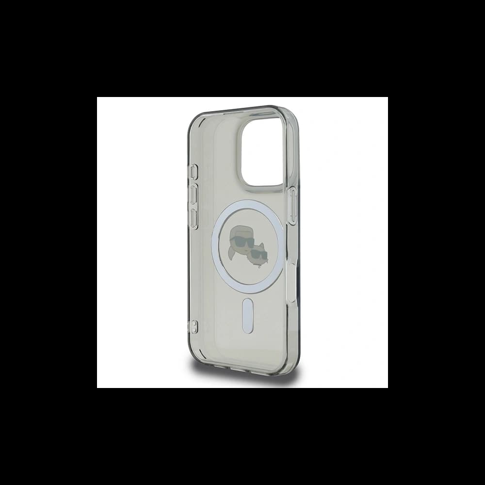 Karl Lagerfeld Apple iPhone 16 Pro Max hardcase IML Metal Karl&Choupette Head MagSafe black - 7