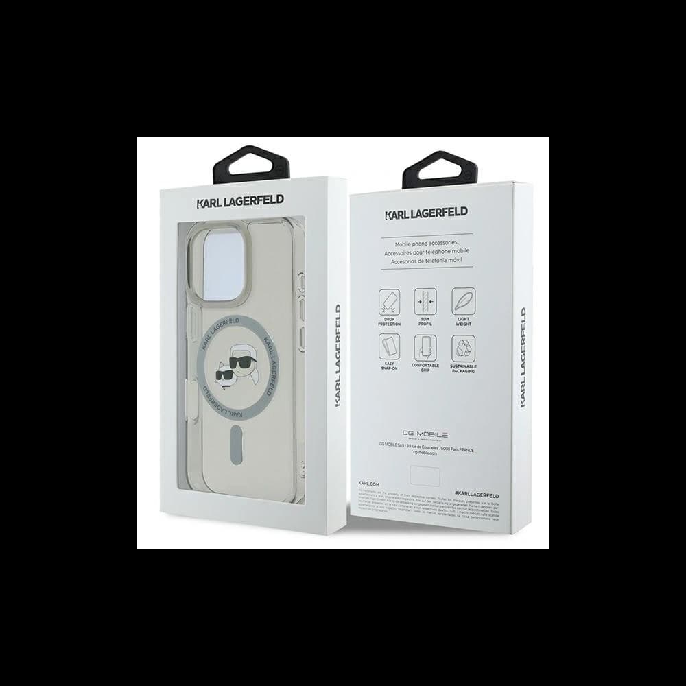 Karl Lagerfeld Apple iPhone 16 Pro Max hardcase IML Metal Karl&Choupette Head MagSafe black - 8