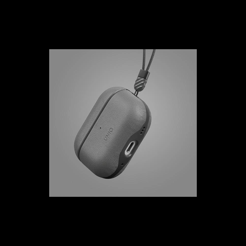 Etui UNIQ Lyden DS do Apple AirPods Pro 2 gen szaro-czarny/charcoal grey-black - 3