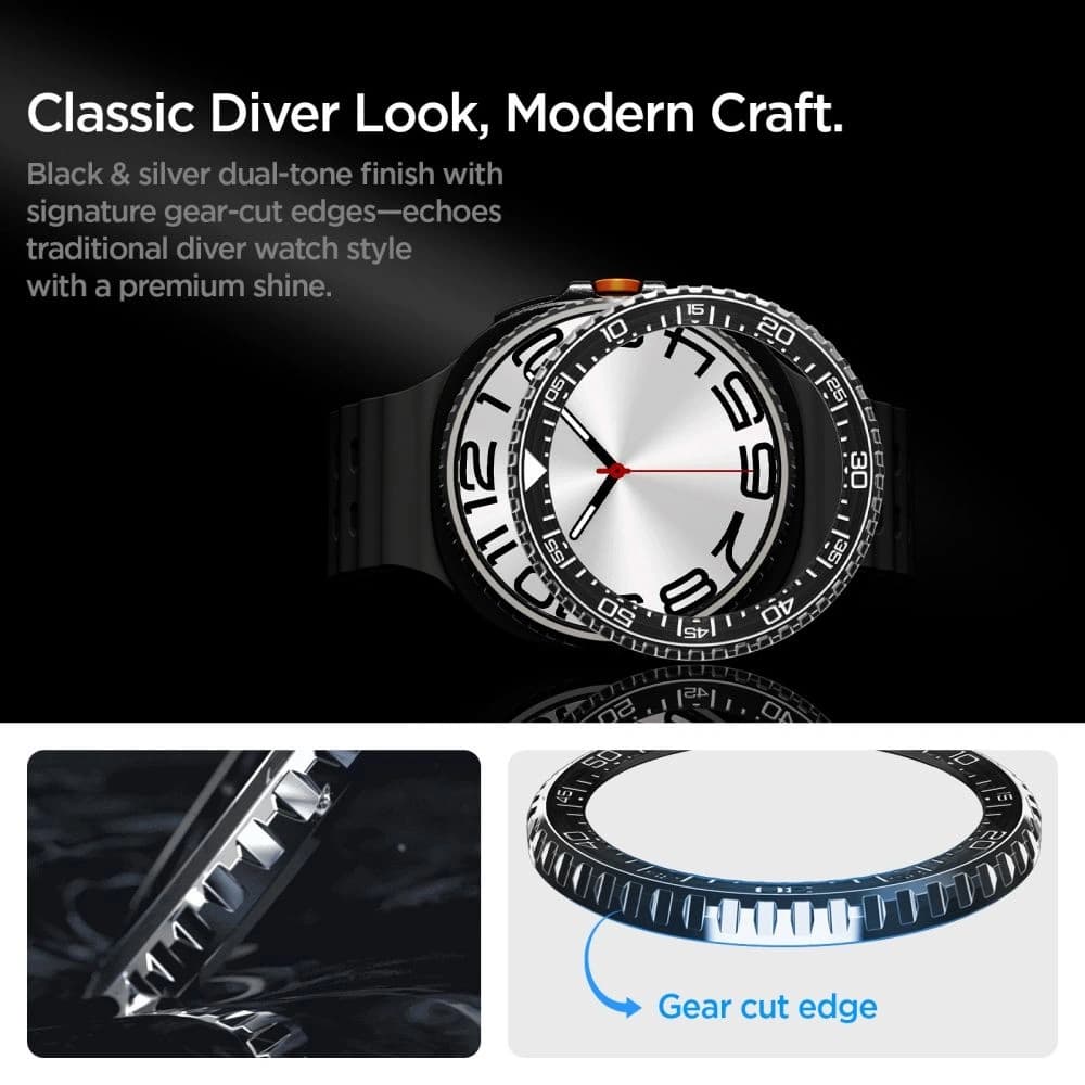 Spigen Bezel Tune Pro Diver Samsung Galaxy Watch 8 Classic 46mm Black - 11