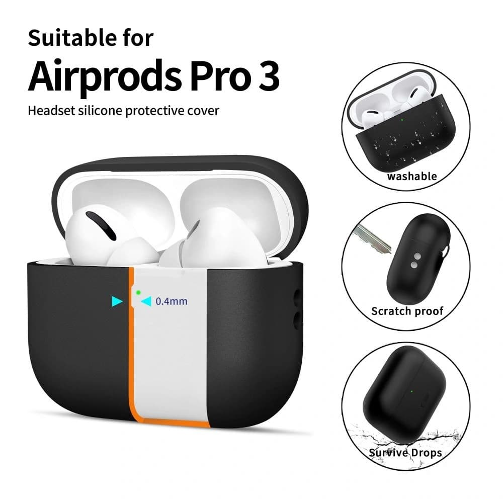 Tech-Protect Silikon Apple AirPods Pro 3 Schwarz - 4