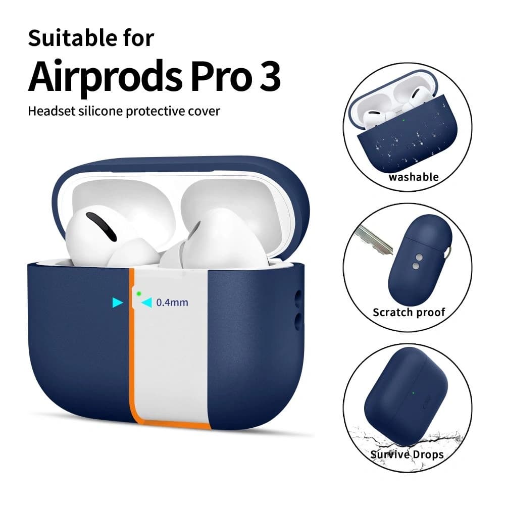 Tech-Protect Silicone Apple AirPods Pro 3 Navy Blue - 4