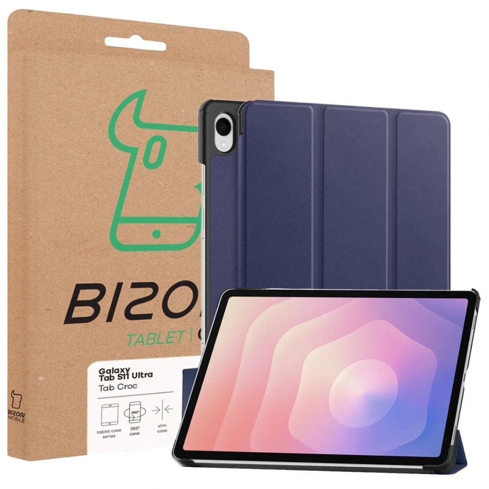 Bizon Case Tab Croc Samsung Galaxy Tab S11 Ultra navy blue - 8
