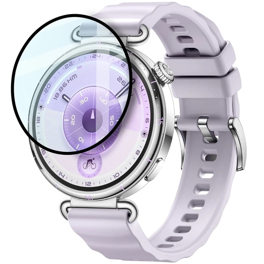 Bizon Glas Uhr Edge Hybrid Huawei Watch GT6 41mm schwarz - 3