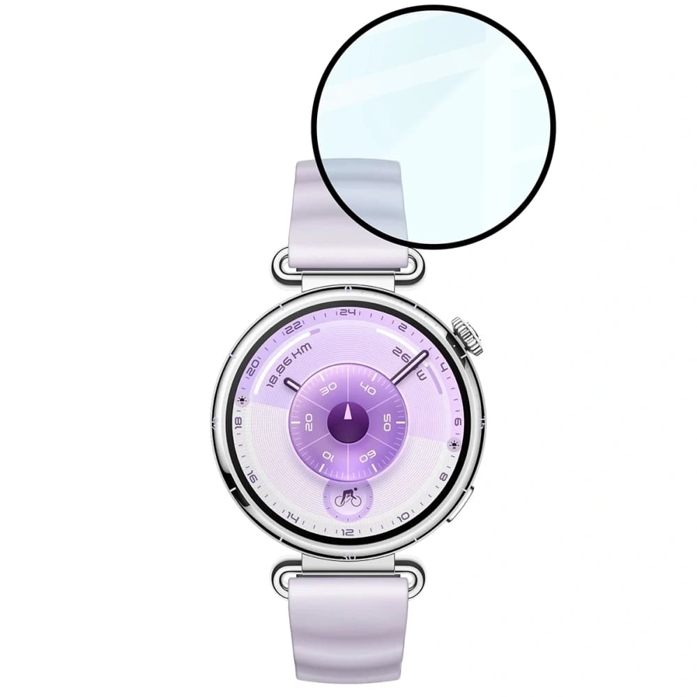 Bizon Glas Uhr Edge Hybrid Huawei Watch GT6 41mm schwarz - 5