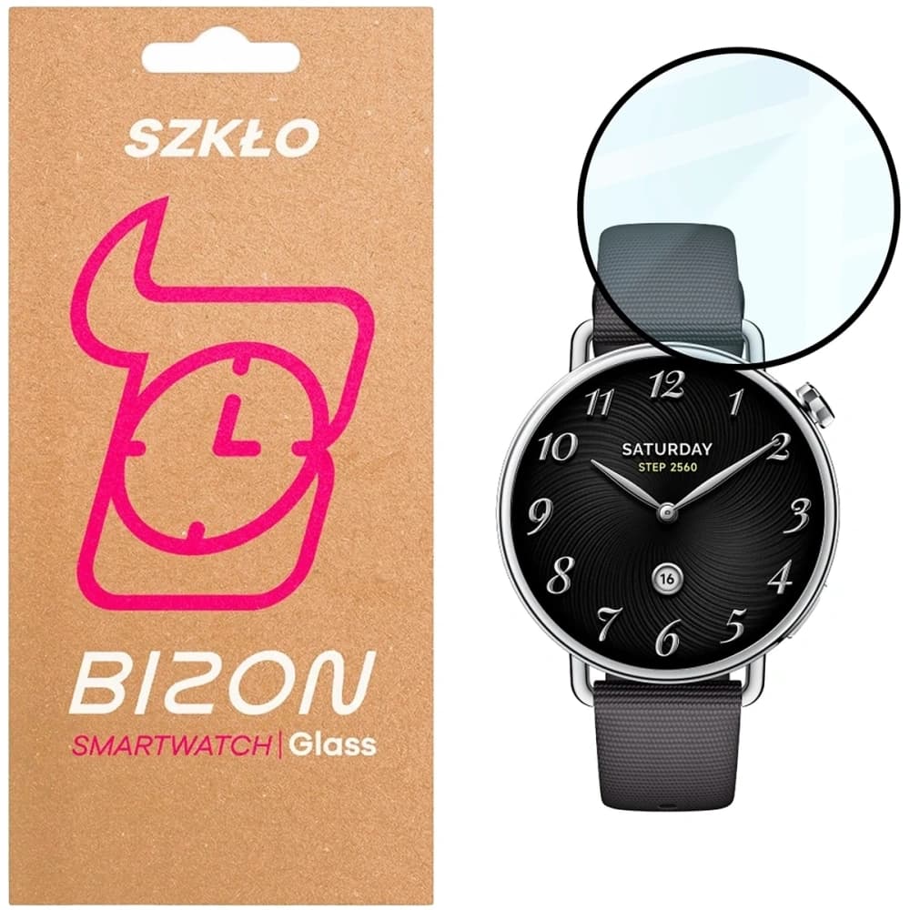 Bizon Glass Watch Edge Hybrid Xiaomi Watch S4 41mm black - 1