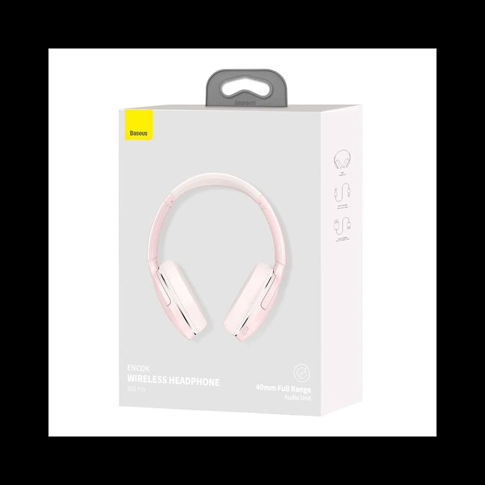 Baseus Encok D02 PRO Kabellose Over-Ear Kopfhörer Bluetooth 5.0 (Rosa) - 8