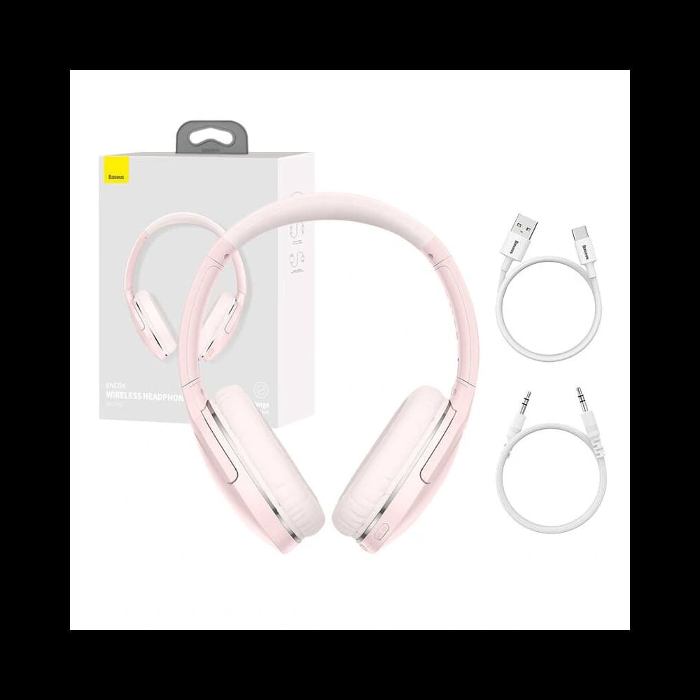 Baseus Encok D02 PRO Kabellose Over-Ear Kopfhörer Bluetooth 5.0 (Rosa) - 10