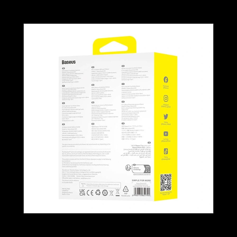 Baseus Bowie WX5 TWS Wireless Earbuds Bluetooth 5.3 (black) - 8