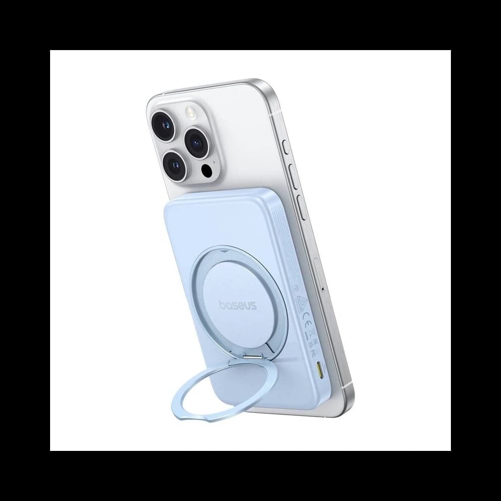 Baseus Power Bank mit Stand PicoGo Qi2 5000mAh 20W (blau) - 3