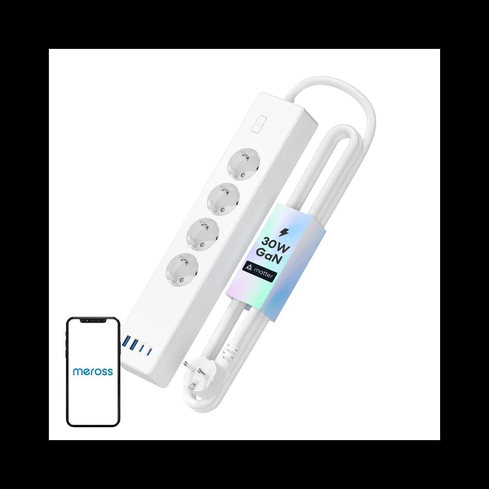 Meross MSP844(EU) Smart Fast Charging Power Strip, 4xAC, 2xUSB-A, 2xUSB-C (Matter) - 1