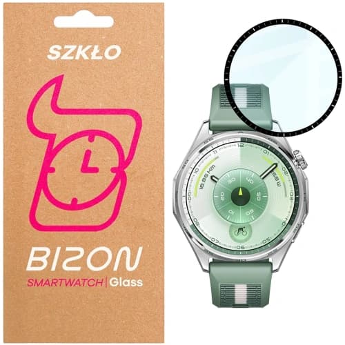 Bizon Glas Uhr Edge Hybrid Huawei Watch GT6 46mm schwarz