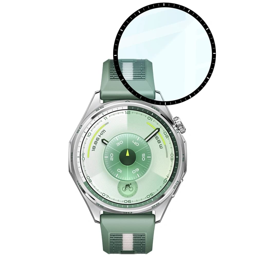 Bizon Glas Uhr Edge Hybrid Huawei Watch GT6 46mm schwarz - 5