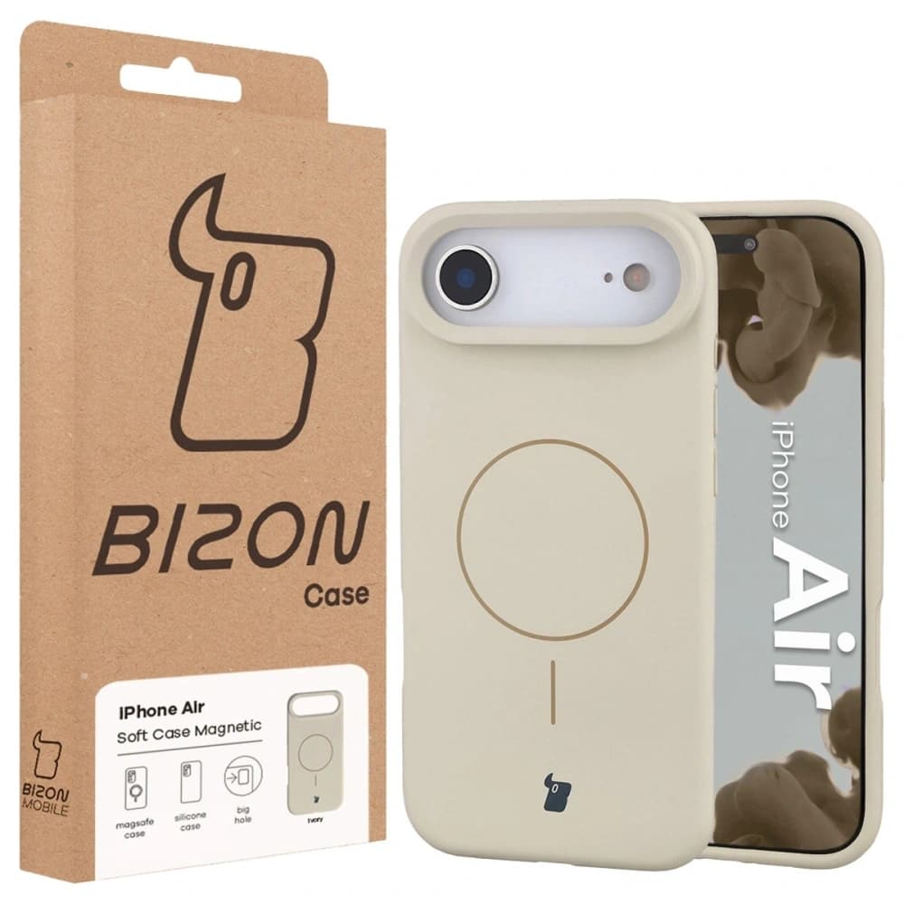 Bizon Soft Case Magnetic Apple iPhone Air écru - 8