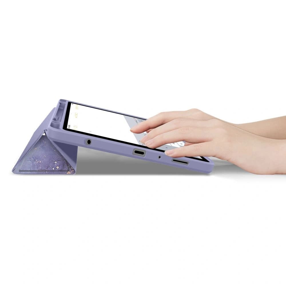Tech-Protect Smartcase Pen Hybrid Samsung Galaxy Tab A9+ Plus / A11+ Plus 11.0 X210 / X215 / X216 / X230 / X235 / X236 Violett Marmor - 8