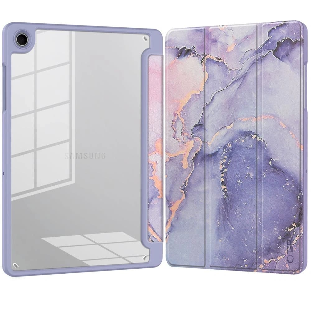 Tech-Protect Smartcase Pen Hybrid Samsung Galaxy Tab A9 / A11 8.7 X110 / X115 / X133 / X135 Violet Marble - 2