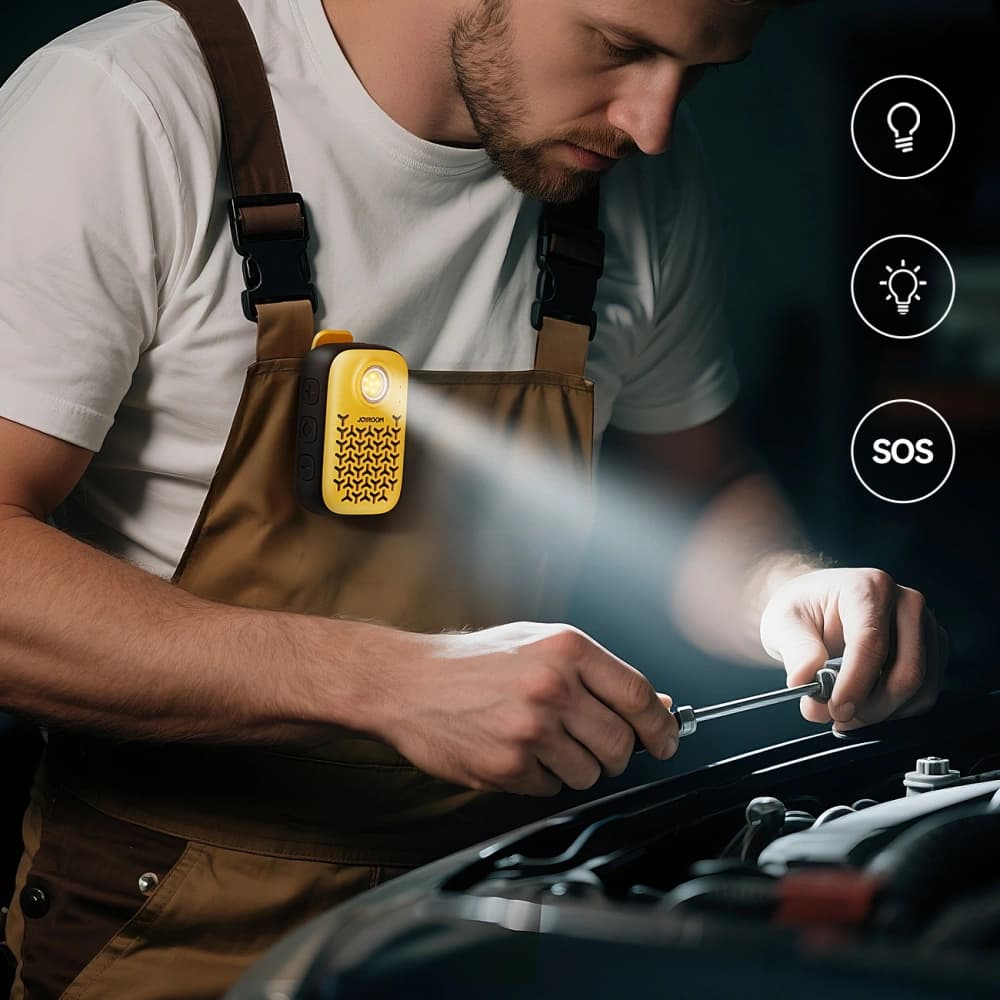 Joyroom Maya JR-MS03 Tragbarer Lautsprecher IP67 Bluetooth 5.4 mit eingebautem Taschenlampe Gelb - 8