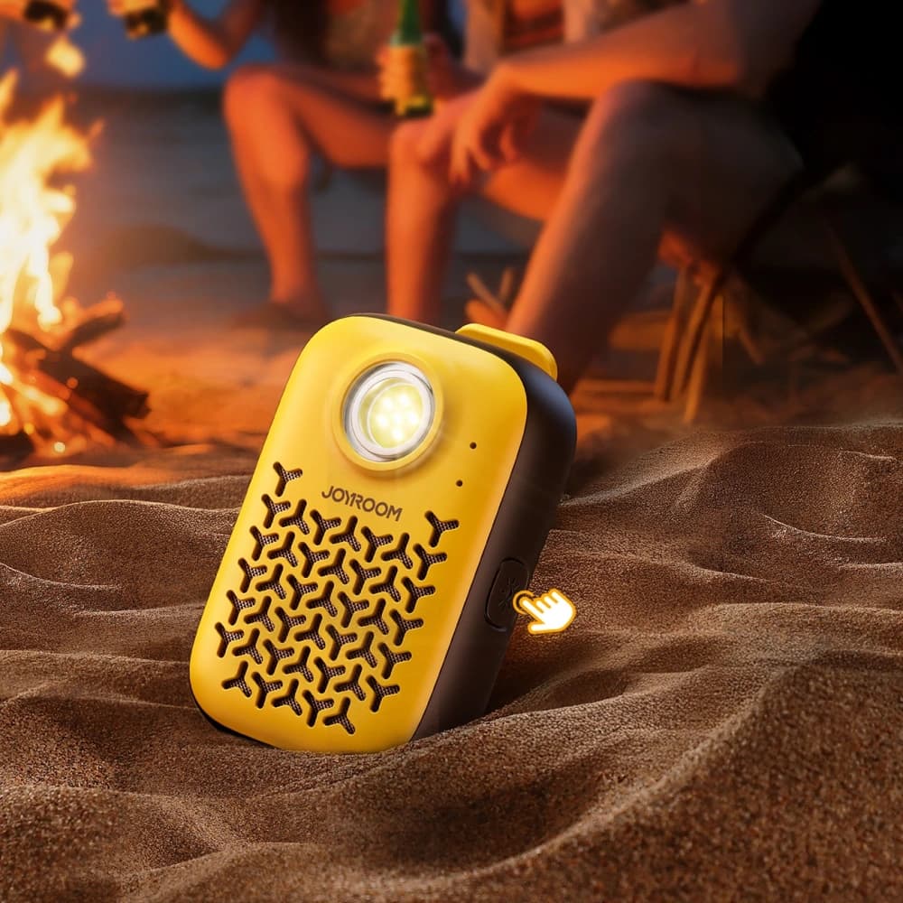 Joyroom Maya JR-MS03 Tragbarer Lautsprecher IP67 Bluetooth 5.4 mit eingebautem Taschenlampe Gelb - 13