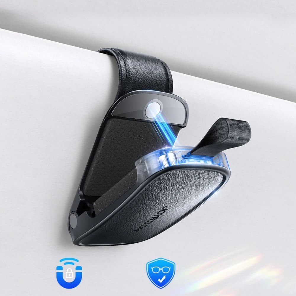 Uchwyt na okulary Joyroom JR-ZS511 na osłonę przeciwsłoneczną z klipsem magnetycznym czarny - 3