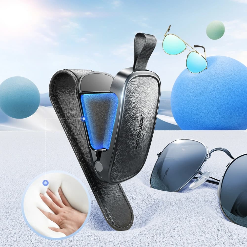 Uchwyt na okulary Joyroom JR-ZS511 na osłonę przeciwsłoneczną z klipsem magnetycznym czarny - 6