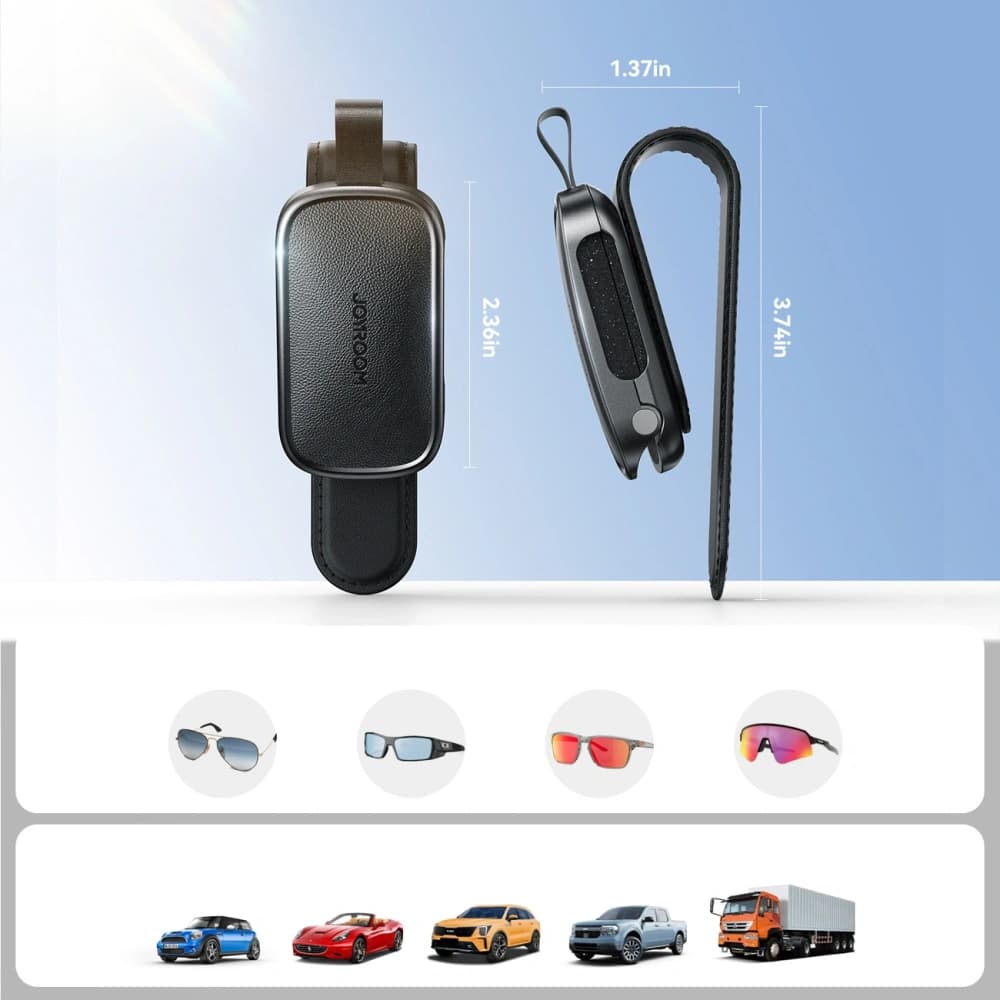 Uchwyt na okulary Joyroom JR-ZS511 na osłonę przeciwsłoneczną z klipsem magnetycznym czarny - 7