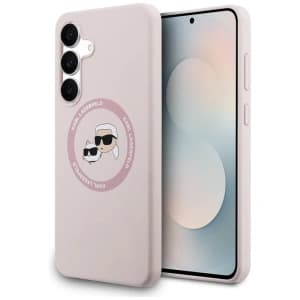 Karl Lagerfeld Silicone Karl&Choupette Heads MagSafe Samsung Galaxy S25 FE pink