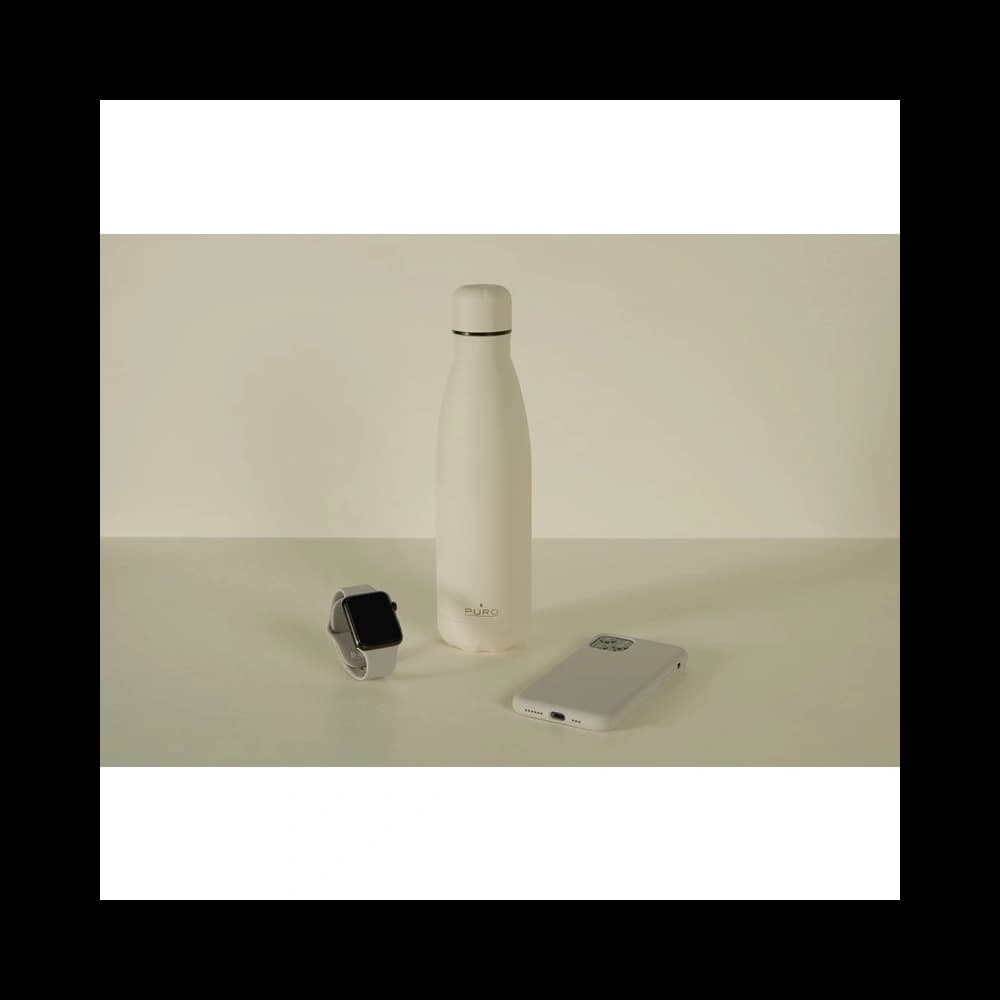 PURO ICON Thermosflasche aus Edelstahl 500ml (Beige) (Pulverbeschichtung) - 3