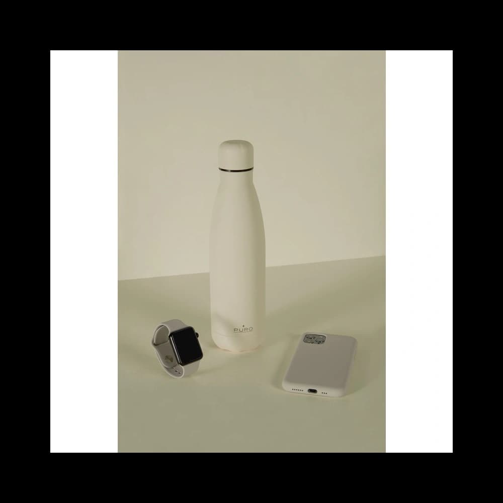 PURO ICON Thermosflasche aus Edelstahl 500ml (Beige) (Pulverbeschichtung) - 4