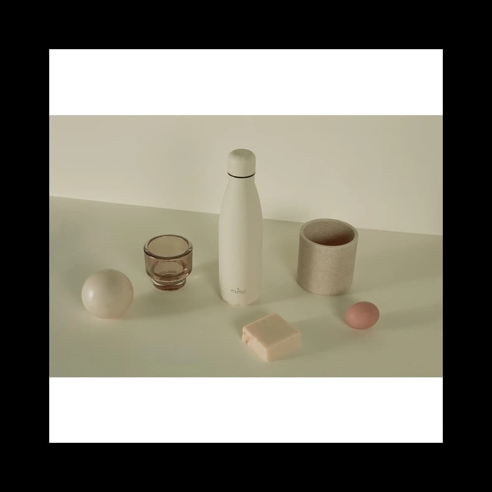 PURO ICON Thermosflasche aus Edelstahl 500ml (Beige) (Pulverbeschichtung) - 5