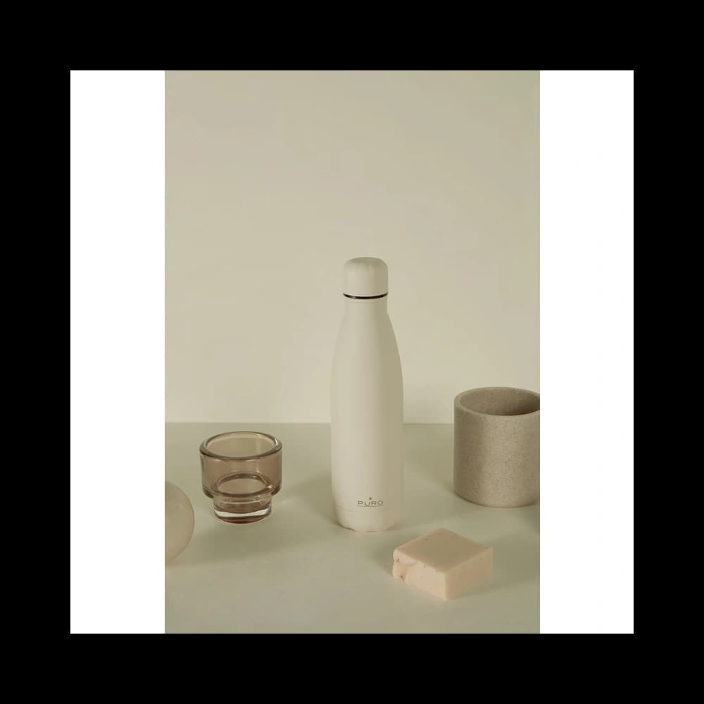 PURO ICON Thermosflasche aus Edelstahl 500ml (Beige) (Pulverbeschichtung) - 6