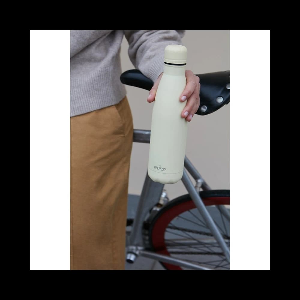 PURO ICON Thermosflasche aus Edelstahl 500ml (Beige) (Pulverbeschichtung) - 7