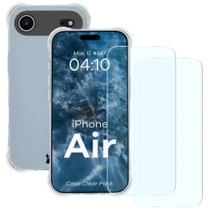 Bizon Case Clear Pack case + 2x tempered glass Apple iPhone Air