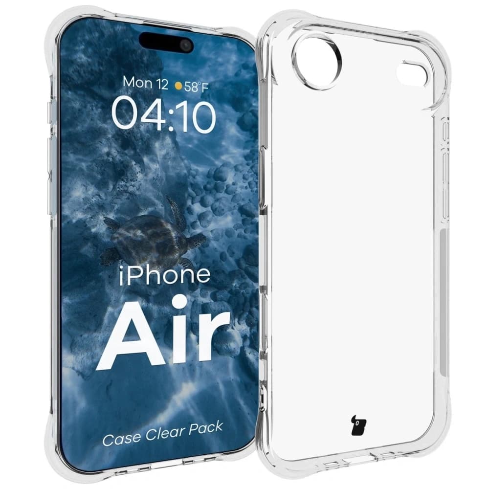 Bizon Case Clear Pack case + 2x tempered glass Apple iPhone Air - 3