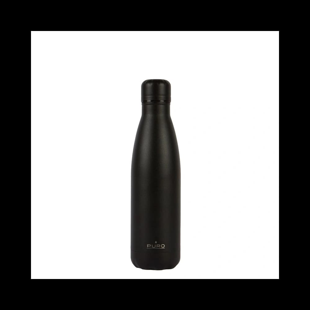 PURO ICON Thermosflasche aus Edelstahl 500ml (Schwarz) (Pulverbeschichtung) - 1