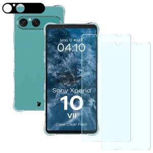 Bizon Case Clear Pack case + 2x tempered glass + lens glass Sony Xperia 10 VII