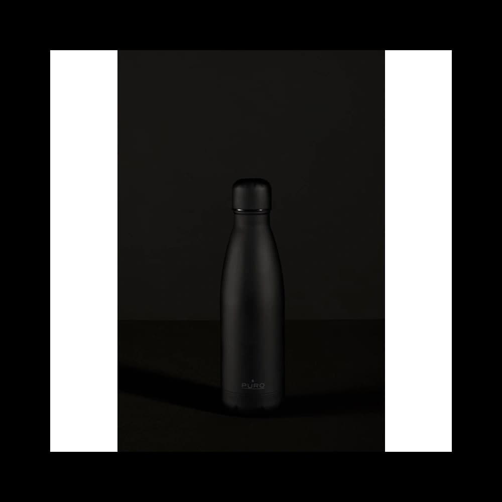 PURO ICON Thermosflasche aus Edelstahl 500ml (Schwarz) (Pulverbeschichtung) - 2