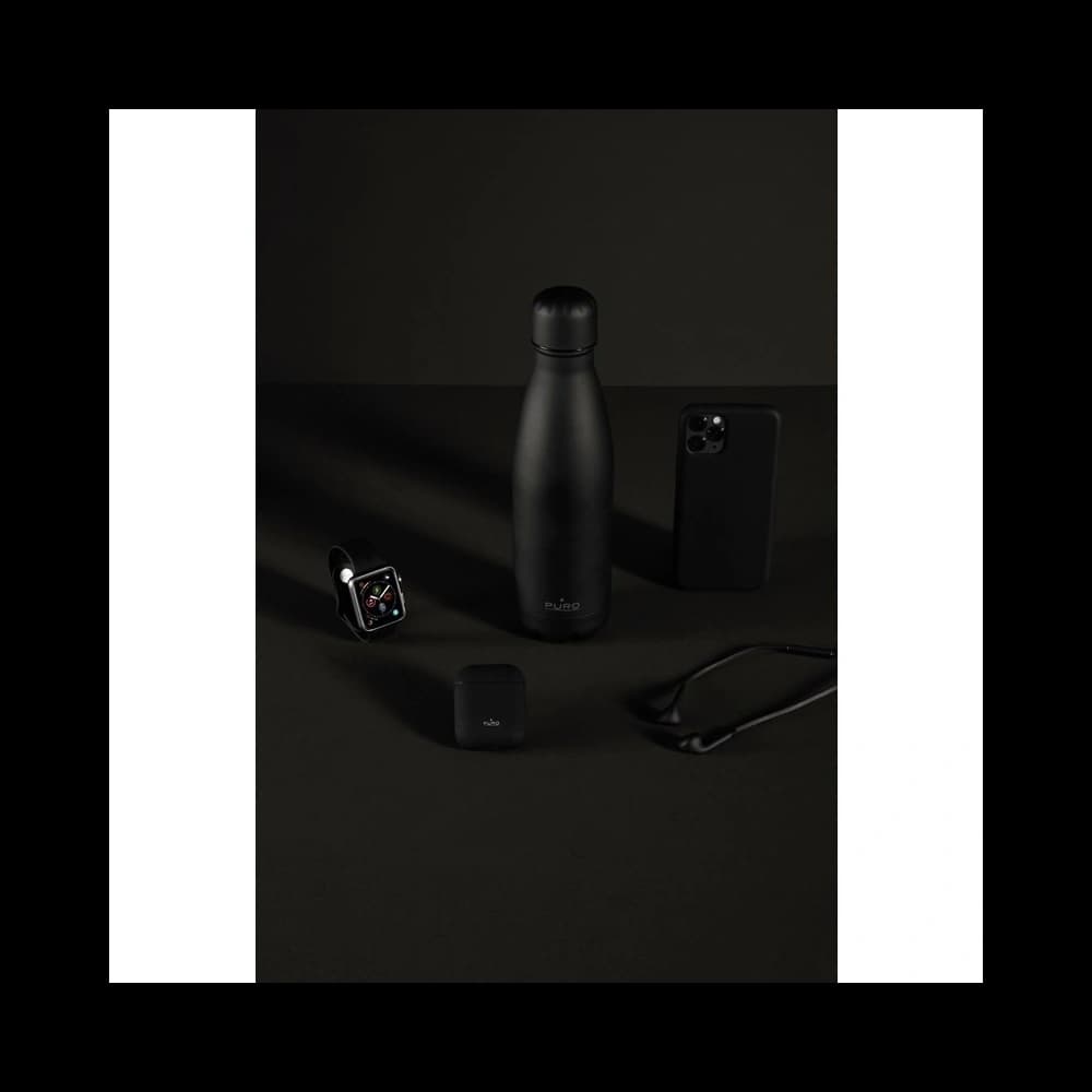 PURO ICON Thermosflasche aus Edelstahl 500ml (Schwarz) (Pulverbeschichtung) - 4