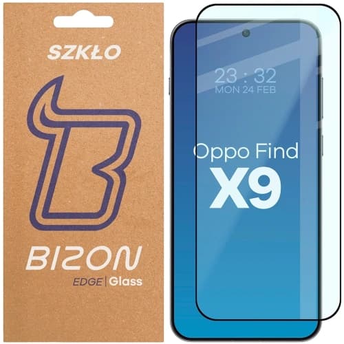 Bizon Glass Edge 2 Oppo Find X9 schwarzer Rahmen