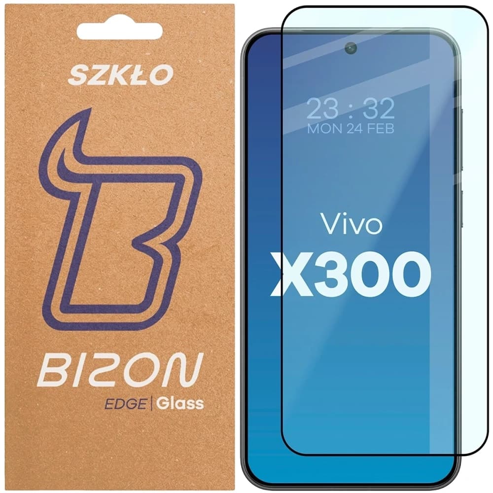 Bizon Glass Edge 2 Vivo X300 schwarzer Rahmen - 1