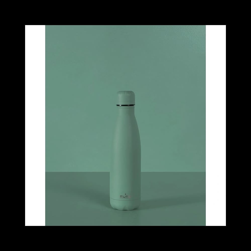 PURO ICON Edelstahl-Thermoflasche 500ml (grün) (Pulverbeschichtung) - 2