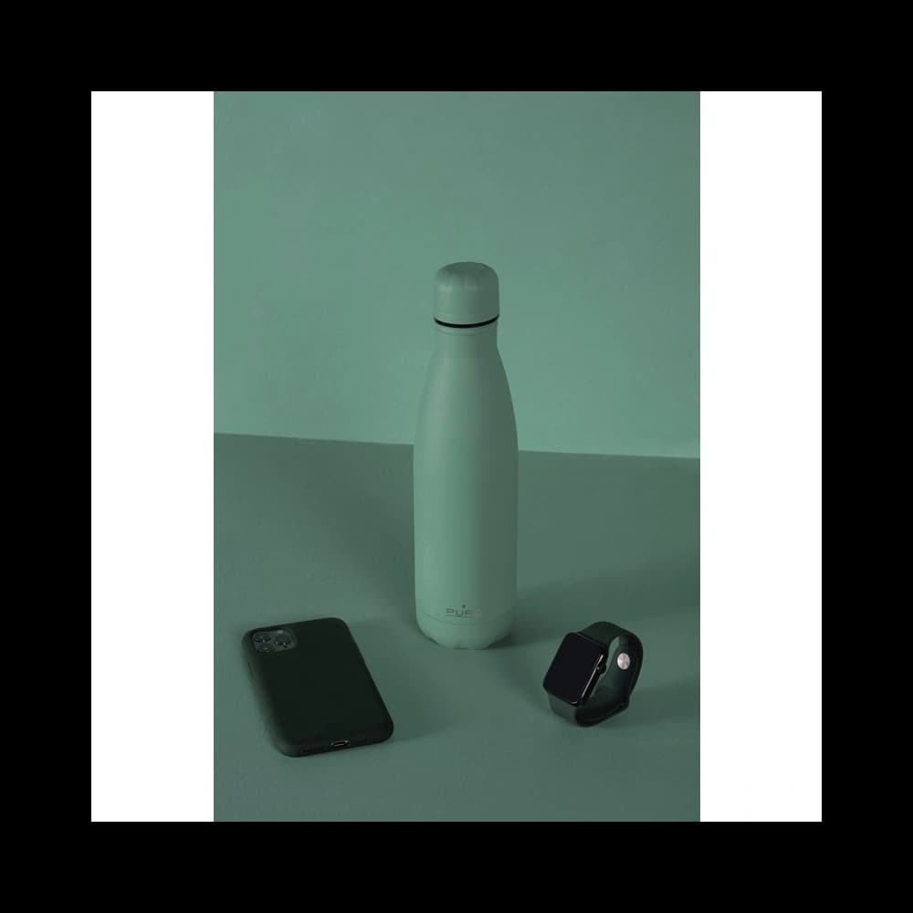 PURO ICON Edelstahl-Thermoflasche 500ml (grün) (Pulverbeschichtung) - 3