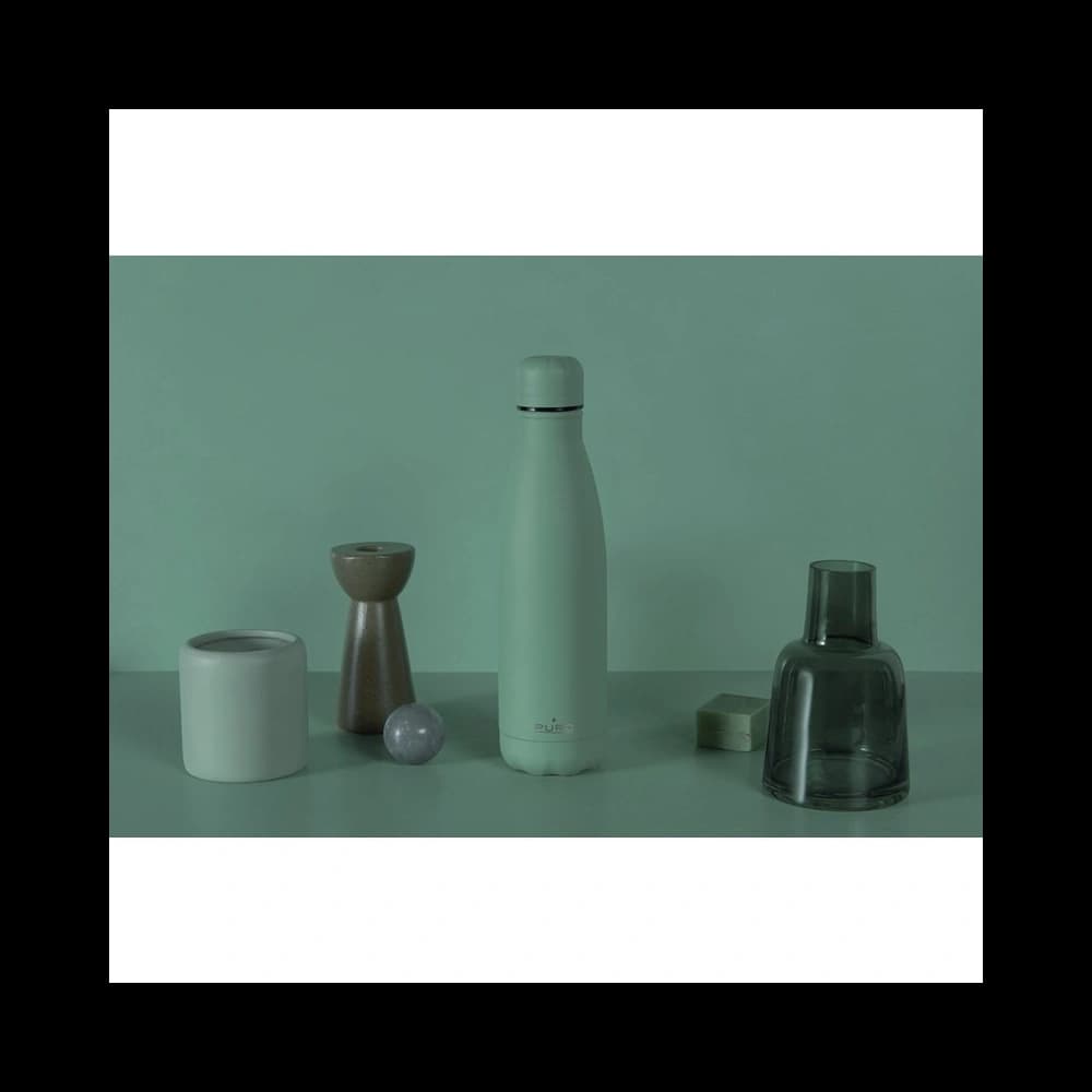 PURO ICON Edelstahl-Thermoflasche 500ml (grün) (Pulverbeschichtung) - 5
