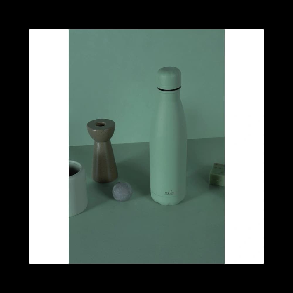 PURO ICON Edelstahl-Thermoflasche 500ml (grün) (Pulverbeschichtung) - 6