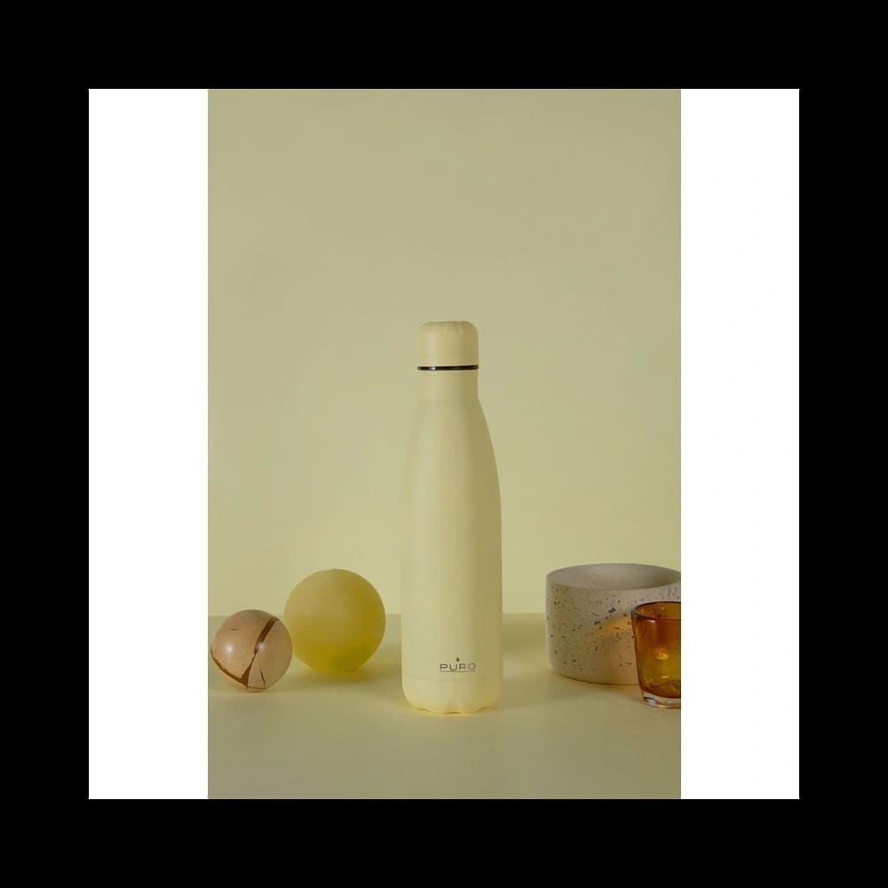 PURO ICON Edelstahl-Thermoflasche 500ml (Hellgelb) (Pulverbeschichtung) - 3